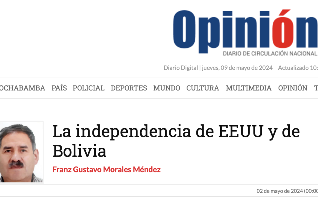 La independencia de EEUU y de Bolivia