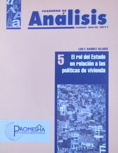 4 PROMESHA CUAD 10 1999 Instituto de Investigaciones de Aquitectura y Ciencias del Hábitat