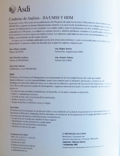 4 PROMESHA CUAD 11 1999 Instituto de Investigaciones de Aquitectura y Ciencias del Hábitat