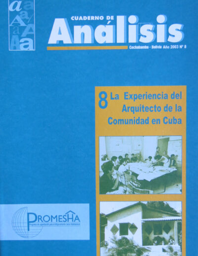4 PROMESHA CUAD 16 2003 Instituto de Investigaciones de Aquitectura y Ciencias del Hábitat