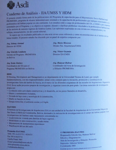 4 PROMESHA CUAD 17 2003 Instituto de Investigaciones de Aquitectura y Ciencias del Hábitat