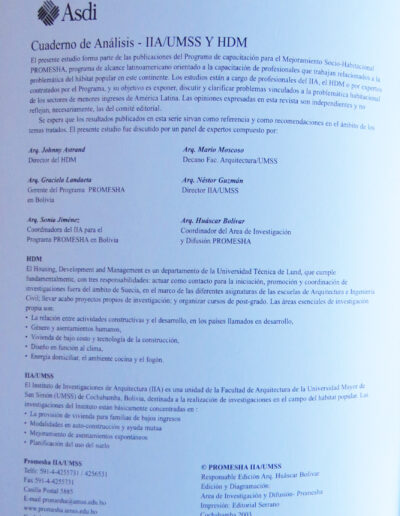 4 PROMESHA CUAD 20 2003 Instituto de Investigaciones de Aquitectura y Ciencias del Hábitat