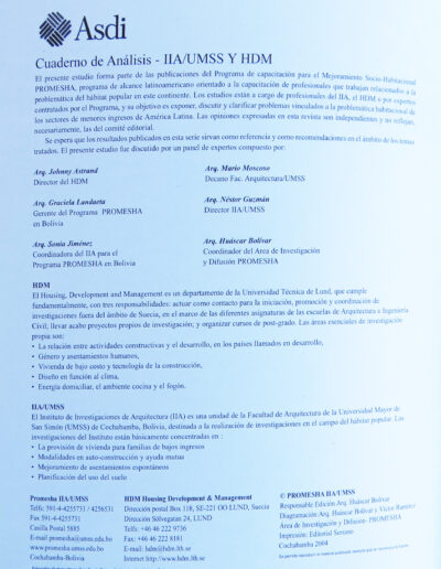 4 PROMESHA CUAD 23 2004 Instituto de Investigaciones de Aquitectura y Ciencias del Hábitat