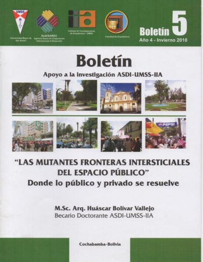 6 IIACH BOLETINES DOCTORANTES 12 Instituto de Investigaciones de Aquitectura y Ciencias del Hábitat