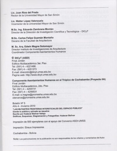 6 IIACH BOLETINES DOCTORANTES 13 Instituto de Investigaciones de Aquitectura y Ciencias del Hábitat