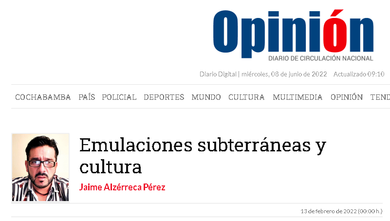 Emulaciones subterráneas y cultura
