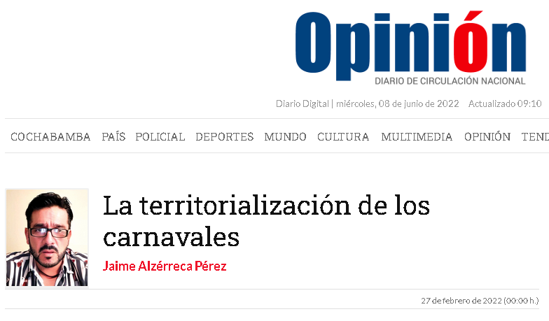 La territorialización de los carnavales