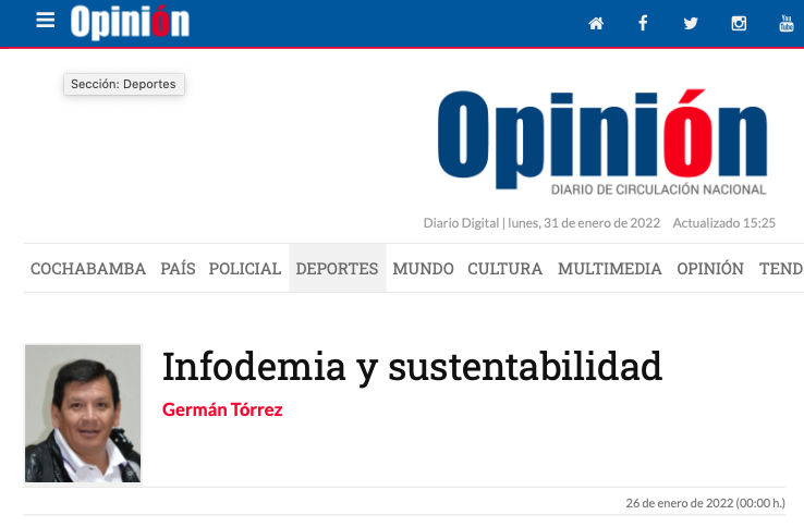 Infodemia y sustentabilidad