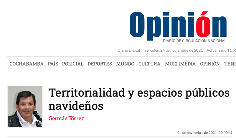 Territorialidad y espacios públicos navideños