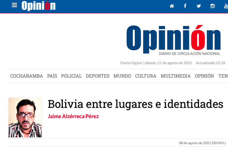 Bolivia entre lugares e identidades