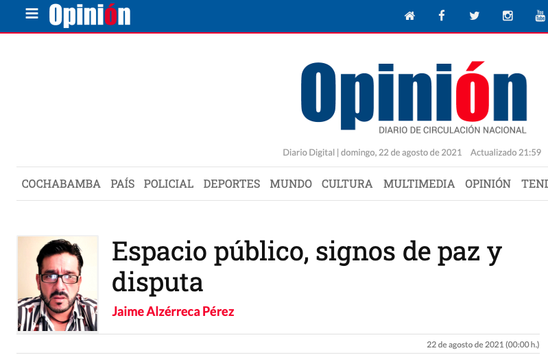 Espacio público, signos de paz y disputa