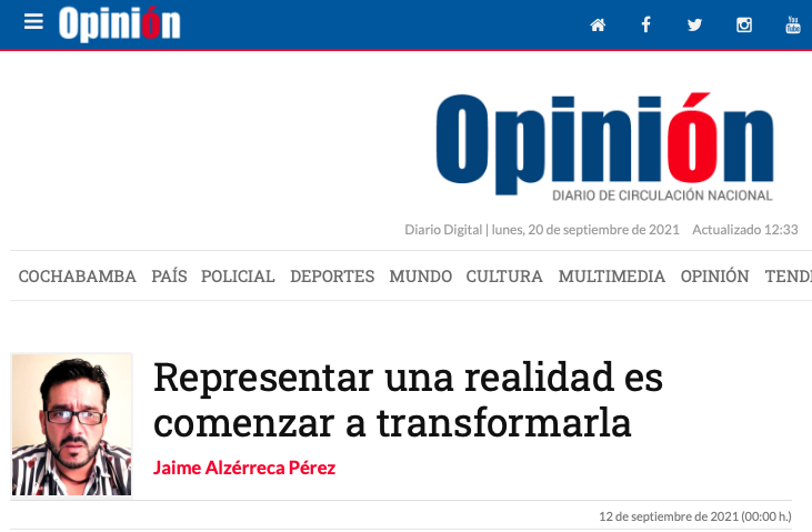 Representar una realidad es comenzar a transformarla