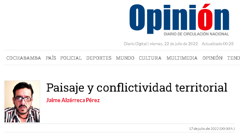 Paisaje y conflictividad territorial