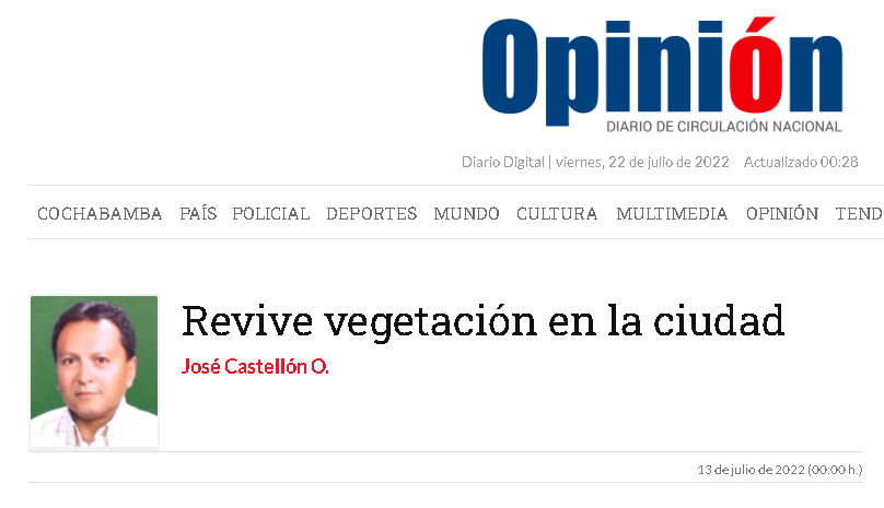 Revive vegetación en la ciudad
