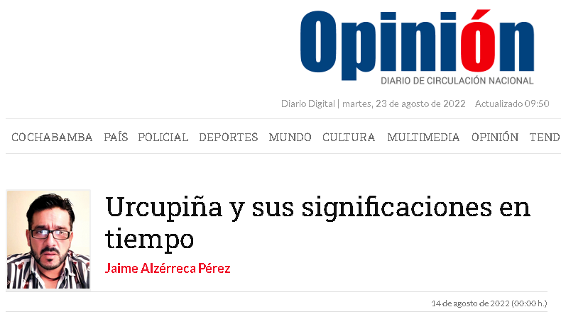 Urcupiña y sus significaciones en tiempo