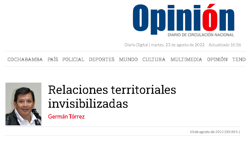 Relaciones territoriales invisibilizadas