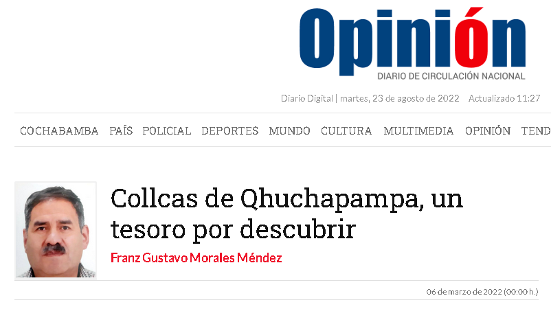 Collcas de Qhuchapampa, un tesoro por descubrir