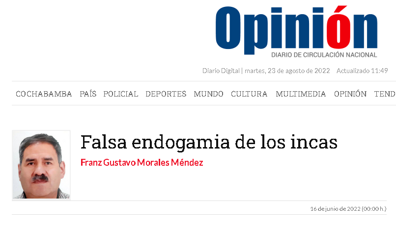 Falsa endogamia de los incas