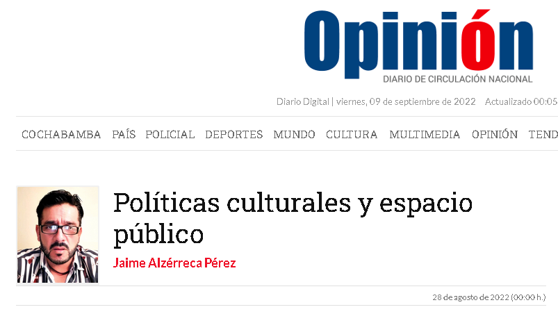 Políticas culturales y espacio público