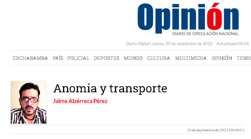 Anomia y transporte