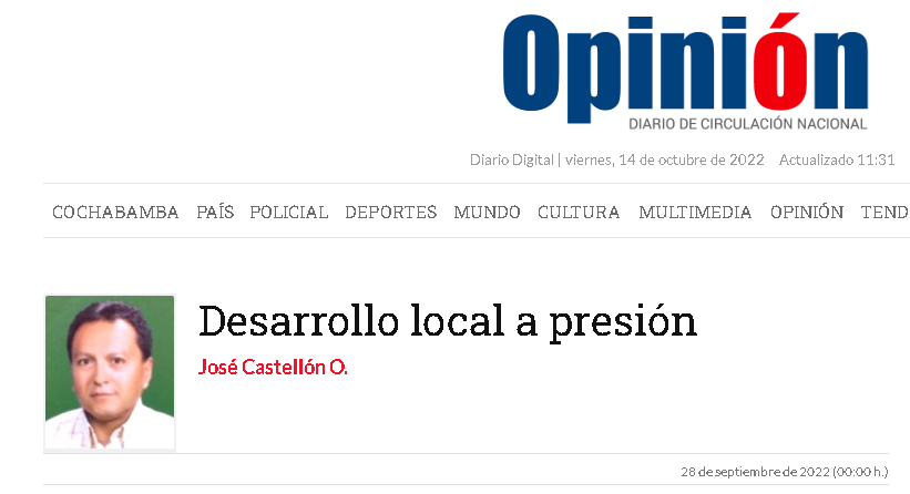 Desarrollo local a presión
