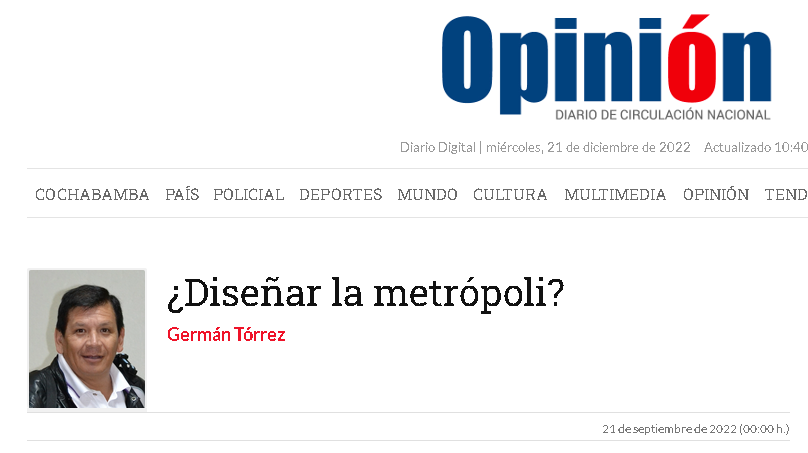 ¿Diseñar la metrópoli?