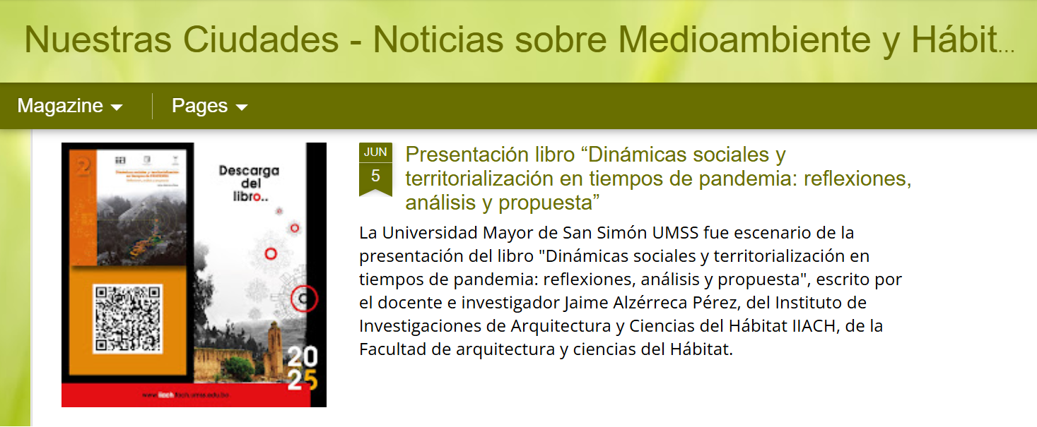 nuestras ciudades Instituto de Investigaciones de Aquitectura y Ciencias del Hábitat